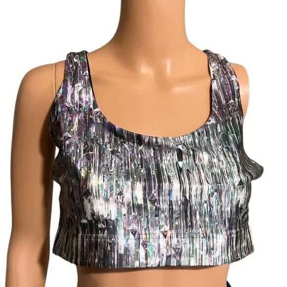 𝅺TEREZ Racerback Le Grand Confetti Sports Bra - Picture 2 of 6